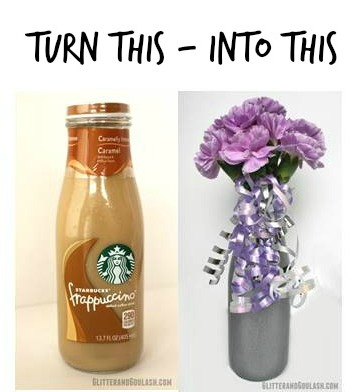 starbucks frappuccino bottle vase