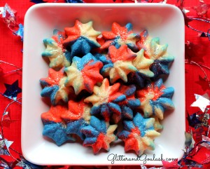 Patriotic Fireworks Spritz Cookies