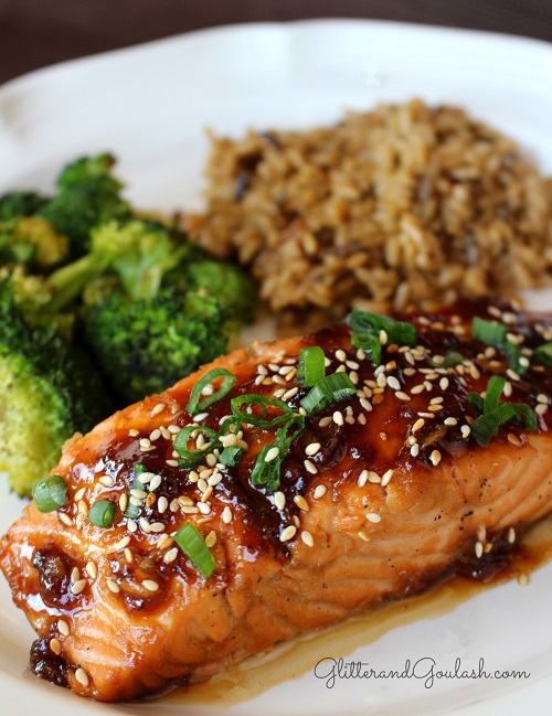 Bourbon Glazed Salmon Glitter And Goulash