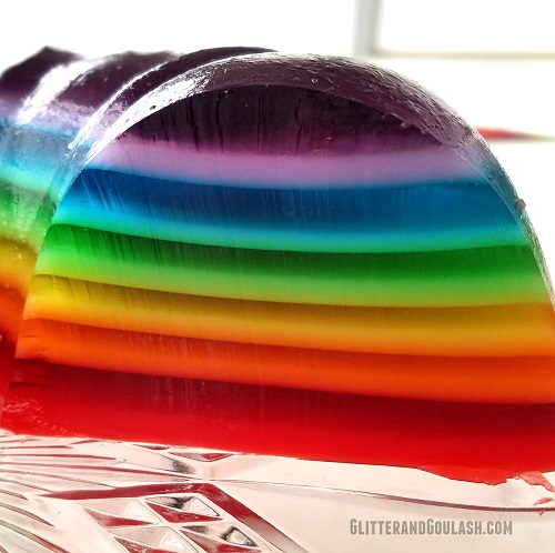 Rainbow Jello Mold - Glitter and Goulash