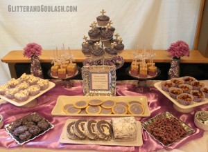 Purple & Silver Dessert/Snack Table Ideas