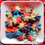 Patriotic Fireworks Spritz Cookies